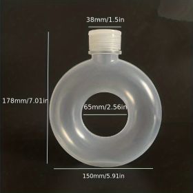 Kawaii Doughnut Water Bottle, PP Plastic Heat-resistant Water Cup Suitable For Adults And Children Daily Carrying And Outdoor Hiking Camping Trip