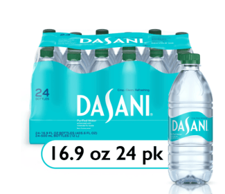 Dasani Purified Water Bottles, 16.9 fl oz, 24 Pack