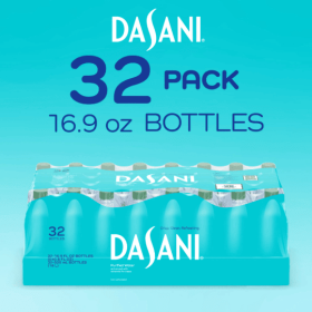 Dasani Purified Water Bottles, 16.9 fl oz, 32 Pack