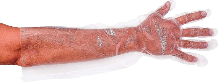 200 Pack High Density Polyethylene Elbow Gloves 22" long