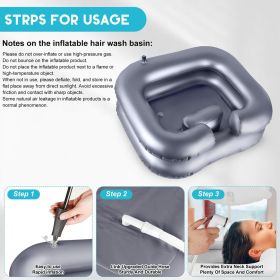 hampoo Basin for Bedridden, Portable Sink for Washing Hair, Inflatable Sink for Detox, Wash Hair in Bed for Elderly, Disabled, Injured