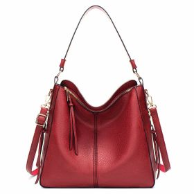 Hobo Bags Women High Capacity Handbags Fahsion Commuting Crossbody Shoulder Bag Shopping Totes (Color: Red)