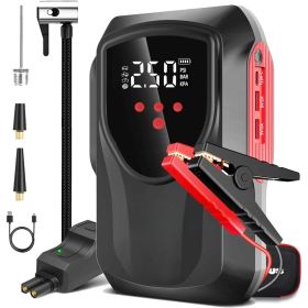 Car Battery Starter With Air Compressor, 3000A 150PSI Portable Car Battery Starter12V Battery Charger Booster Box Car With LCD Display, LED Light (Option: F11)