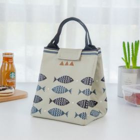 Outdoor insulated picnic student mini handbag (Color: grey)
