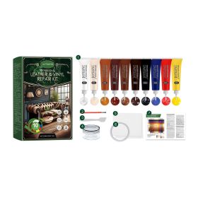 Leather Repair Kit For Furniture - Leather Couch Repair Kit  Brown Leather Vinyl Repair Kit, Leather Repair Paint Gel, Leather Color Restorer For (Option: A)