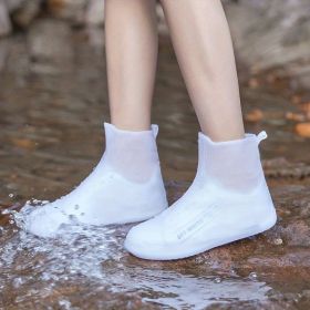 Waterproof Silicone Rain Shoes - Non-Slip, Wear-Resistant, and Perfect for All Ages (Color: White, size: XXL)