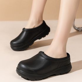 New comfortable couple water shoes Chef shoes Men's work shoes Fashion men's and women's shoes 35-45 double size (Color: Black, size: 35-36)