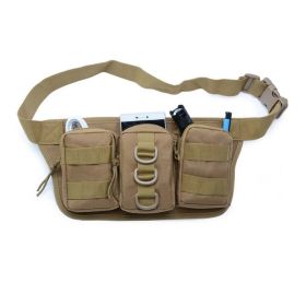 New fit portable leisure Oxford cloth accessory organizer bag multifunctional bag cell phone sports waist packs (Color: Black)